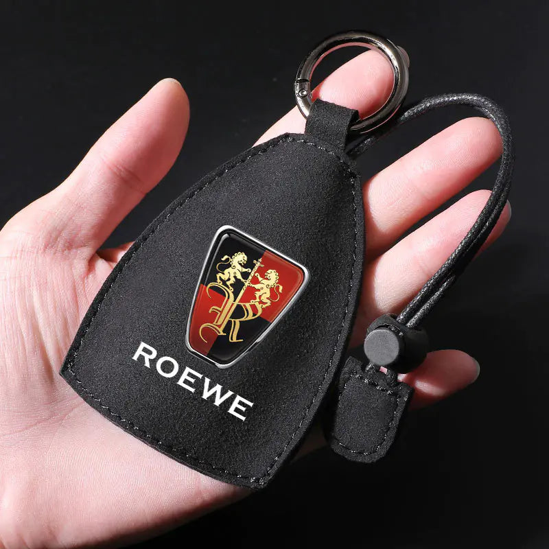 Factory Direct Faux Suede Car Key Case with Custom Logo