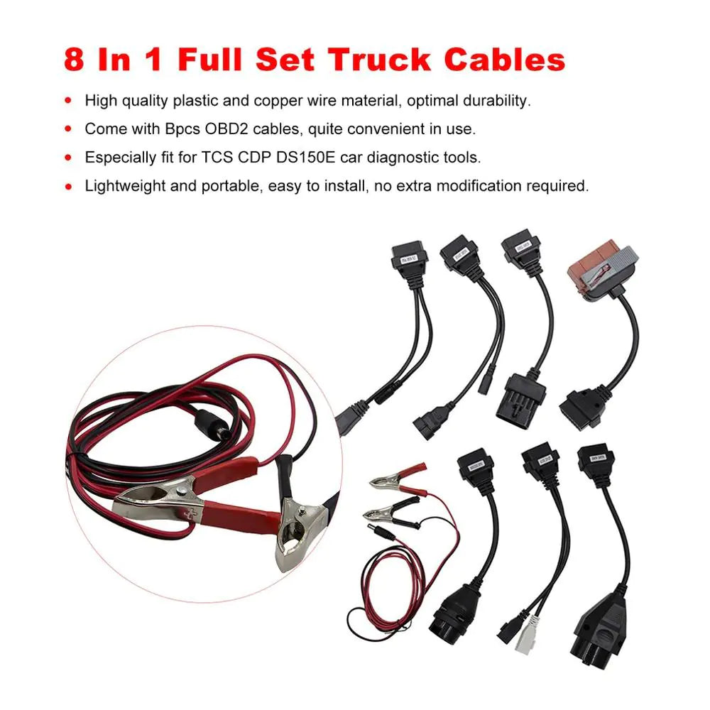 8-in-1 Car Cables for DS150E TCS CDP