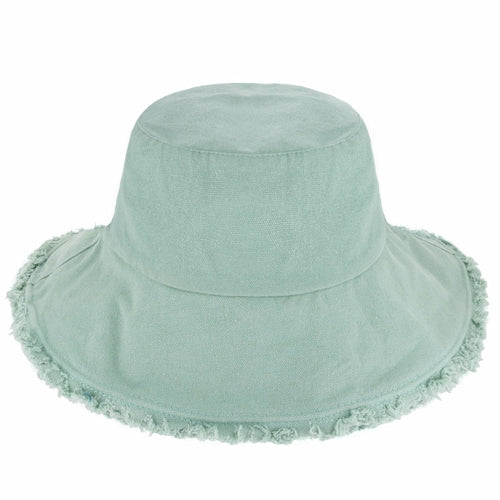 Bucket Hat,Wide Brim Frayed