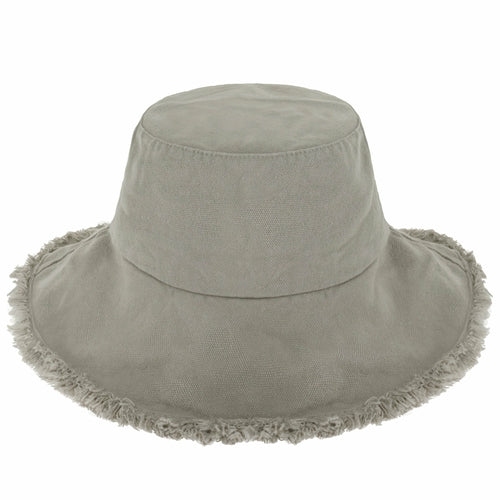 Bucket Hat,Wide Brim Frayed