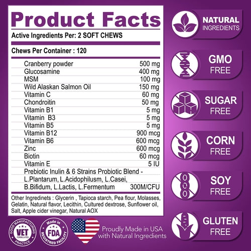 Dog Multivitamin Chewable with Glucosamine   Dog Vitamins and