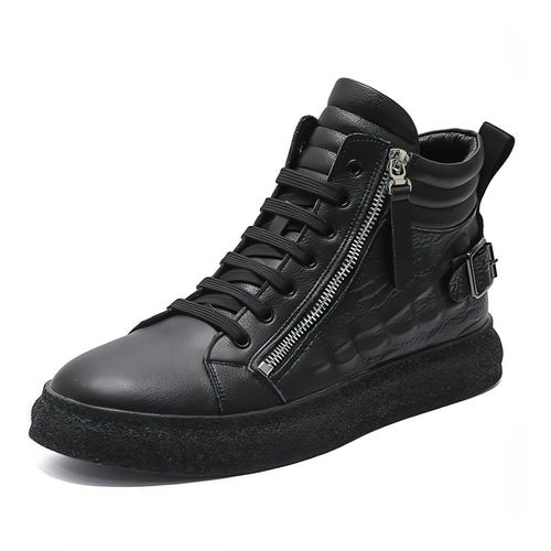 UrbanCore™ – Men’s High-Top Leather Street Sneakers
