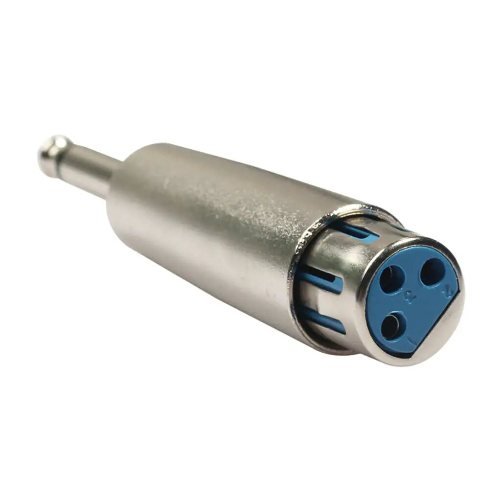 3PIN XLR Female To 1/4" 6.35mm Mono Male Plug Audio Cable Microphone Mic Adapter