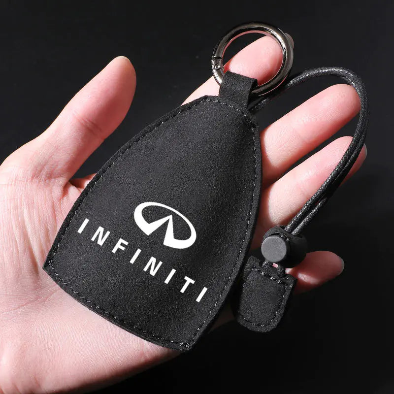 Factory Direct Faux Suede Car Key Case with Custom Logo