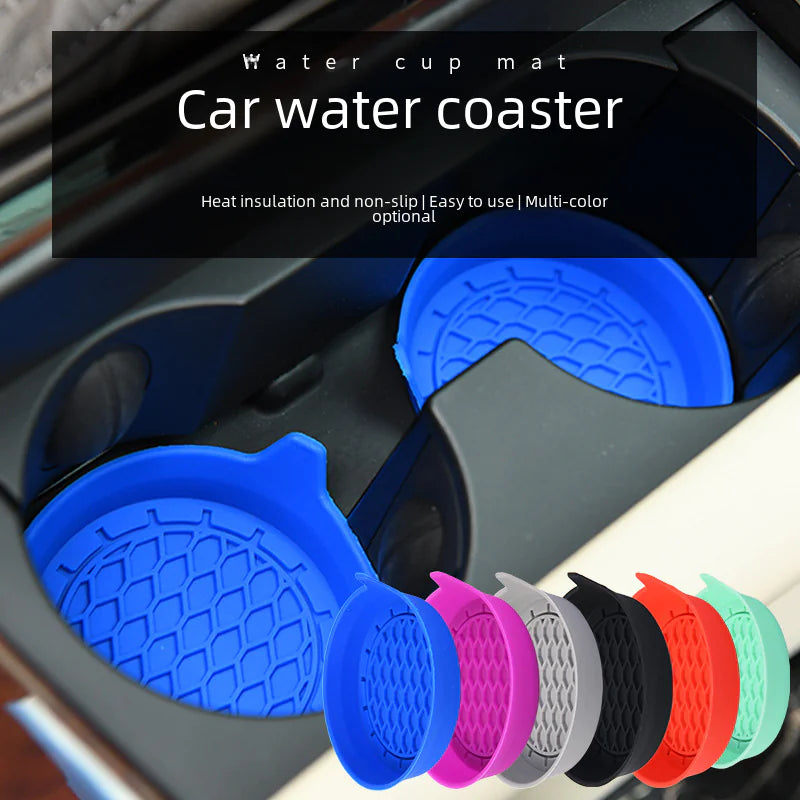 Creative Silicone Car Coaster with Rhinestones