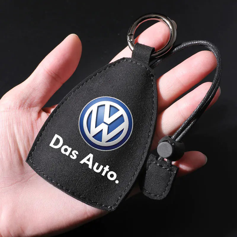 Factory Direct Faux Suede Car Key Case with Custom Logo