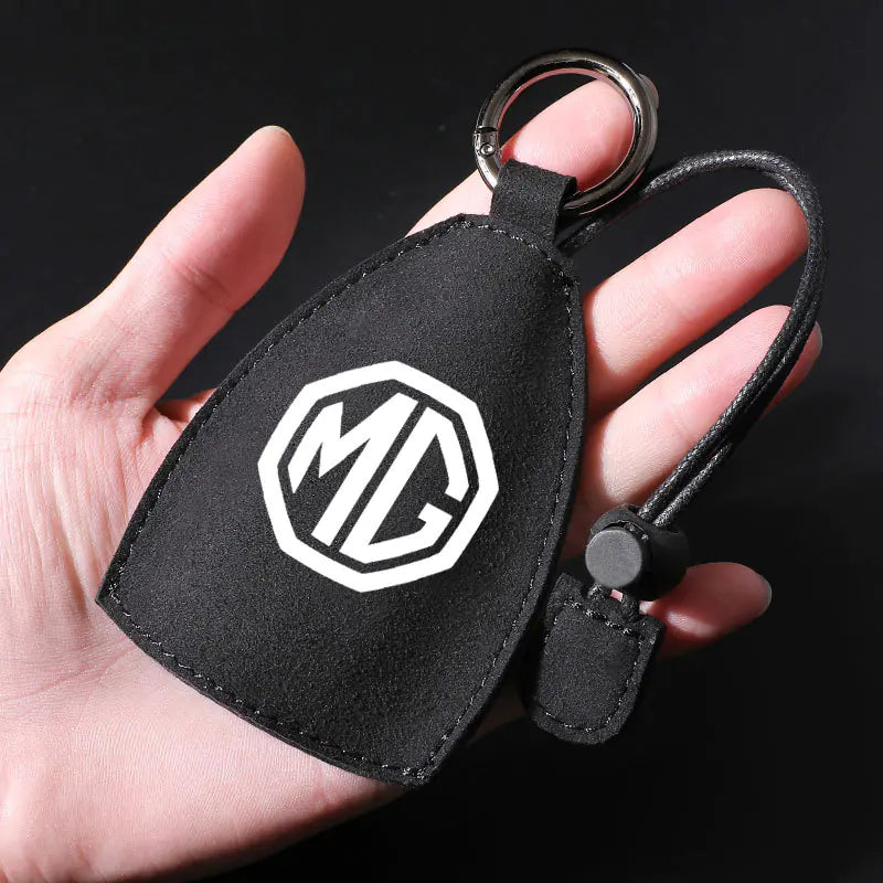 Factory Direct Faux Suede Car Key Case with Custom Logo