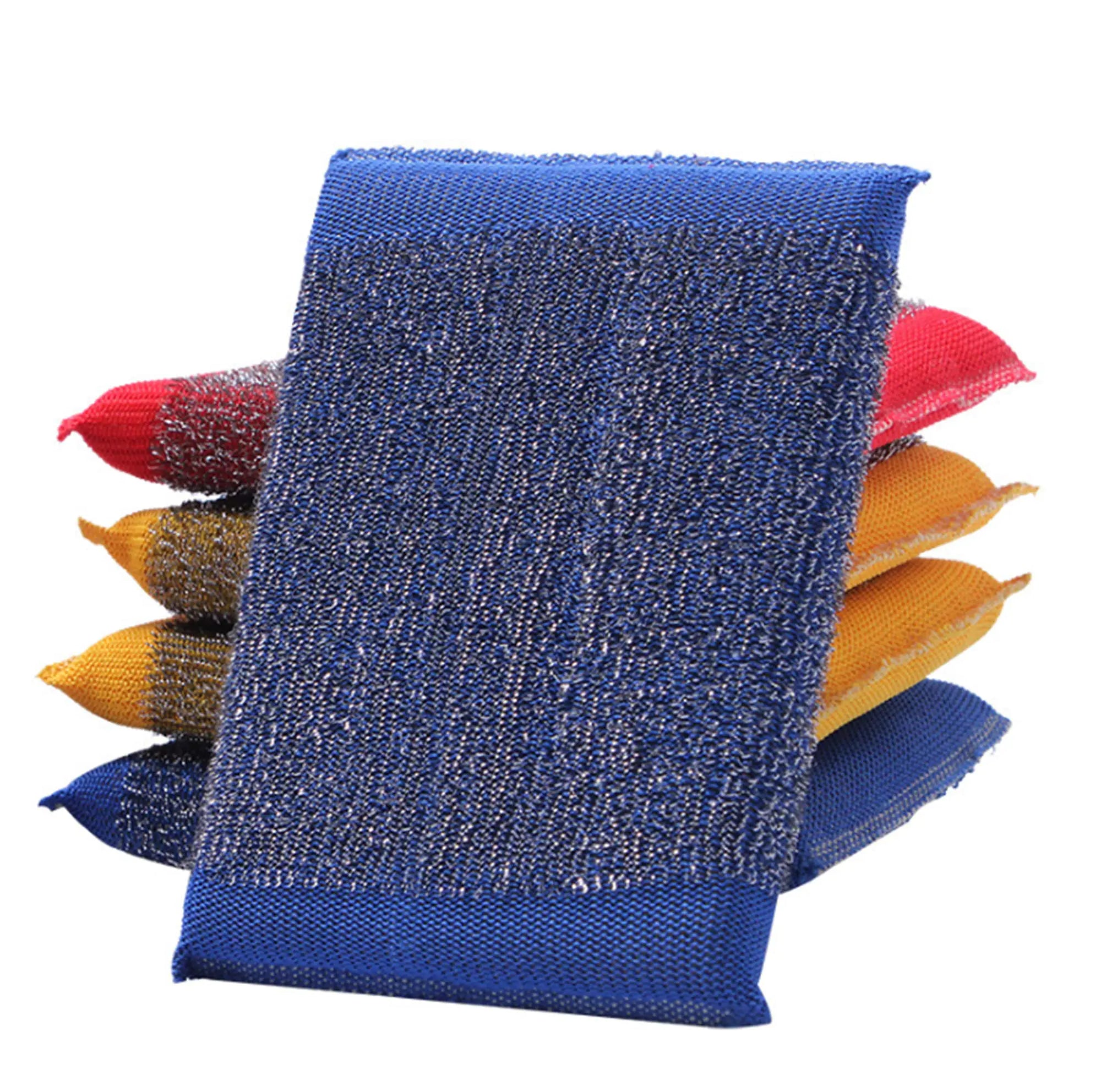 6 Pack Steel Scrub Sponge Dish Wash Sponge Multi-Use Heavy Duty Scrub for Dishwashing Long Lasting Kitchen Sponge for Hard Surface Tools