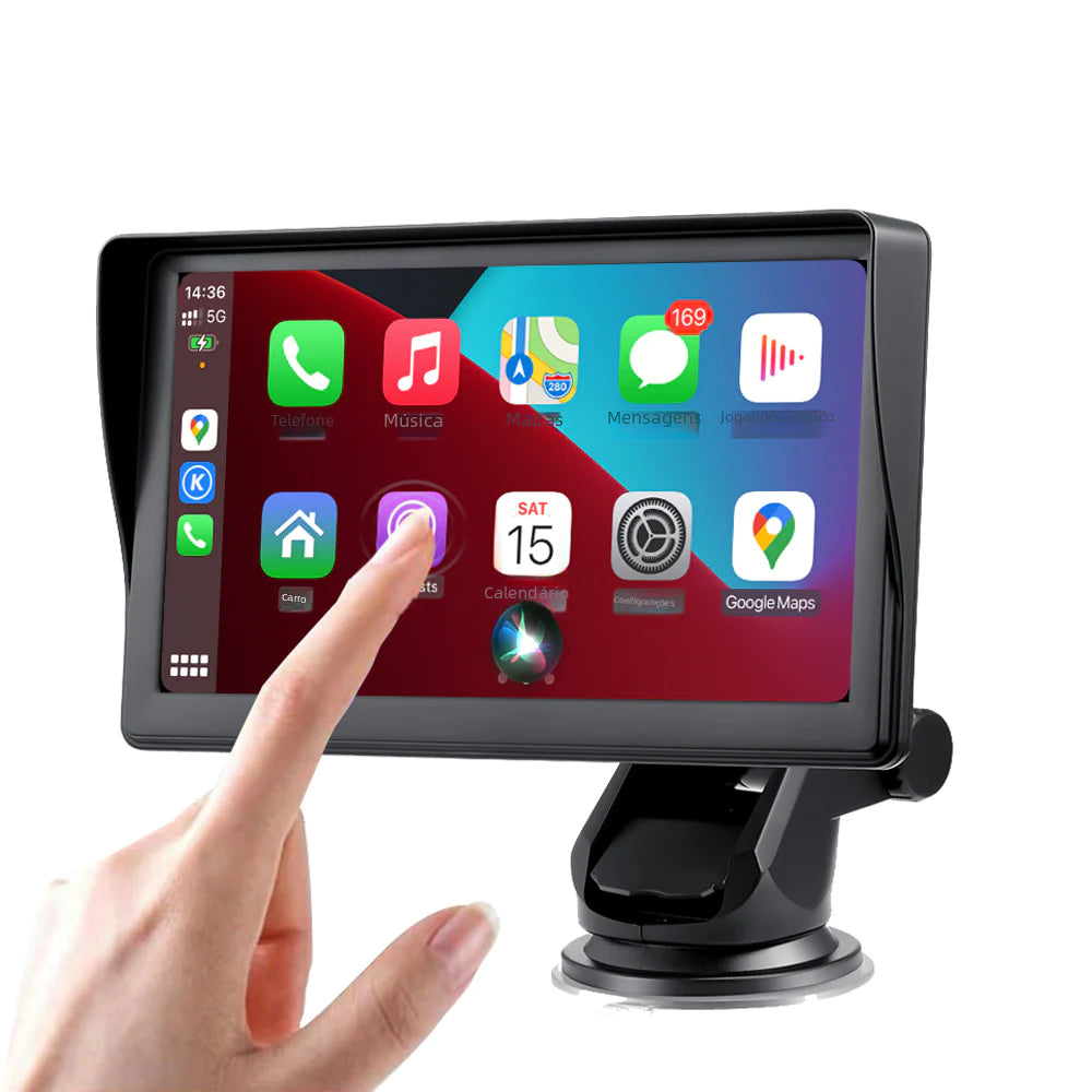 Portable 7-Inch Car Smart Screen with Wireless Carplay
