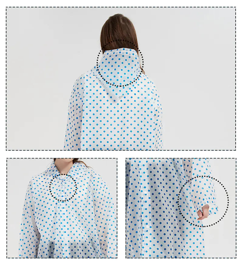 Women's Waterproof Transparent Rain Jacket