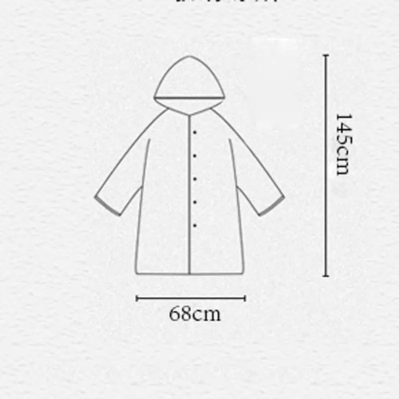 Women's Waterproof Transparent Rain Jacket