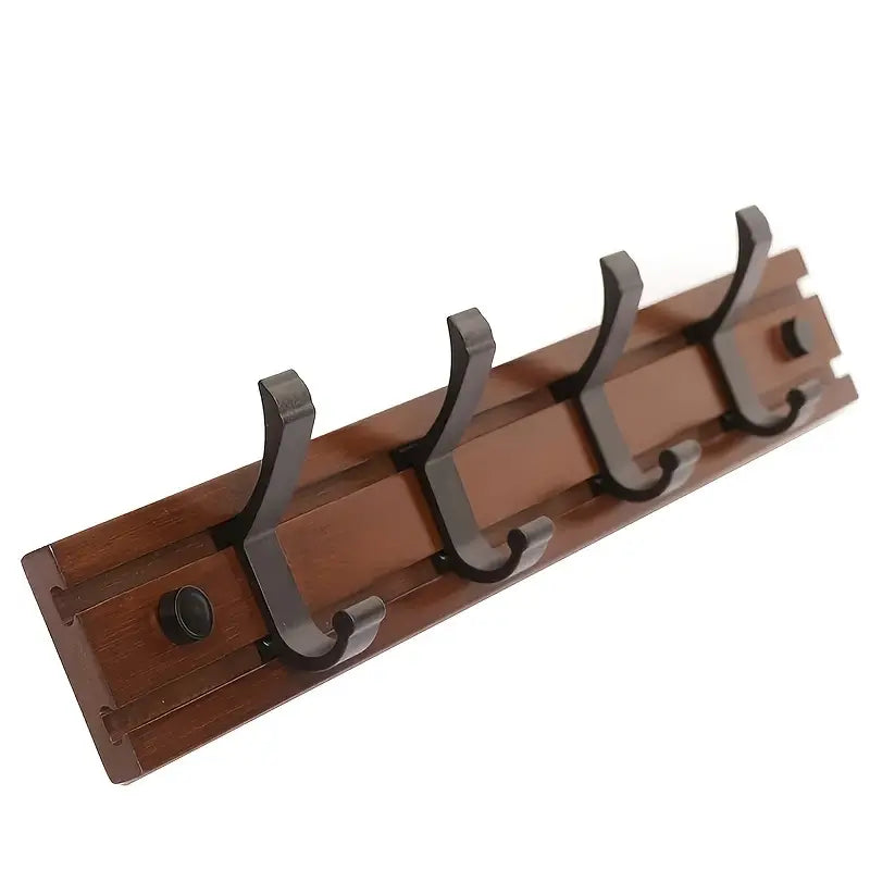Wood and Plastic Wall Coat Hook with Shelf (1pc)