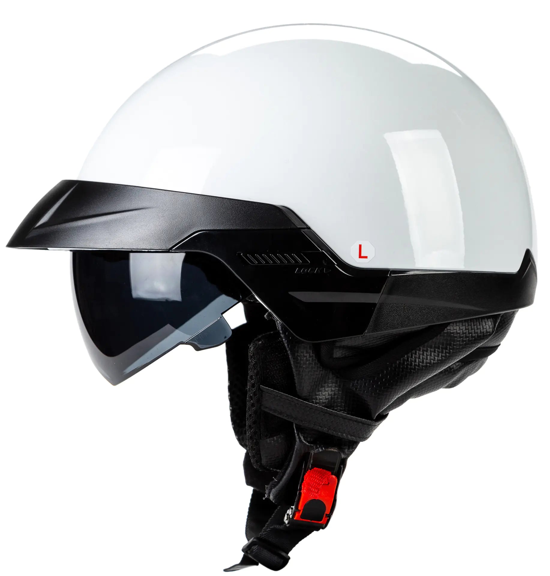Retro Harley Motorcycle Helmet with Built-in Visor