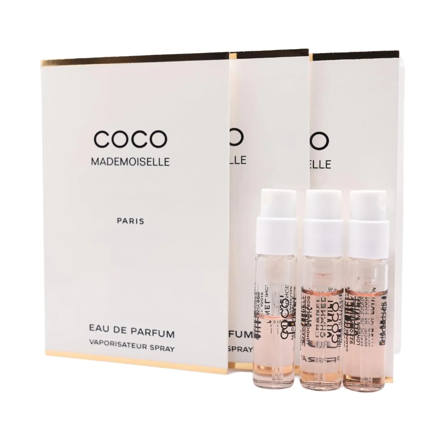 Set 3 Cologne Luxury Travel Size for Women Sample Spray Vial 0.05oz/ 1.5ml each. Coco Mademoiselle EDP Set of 3