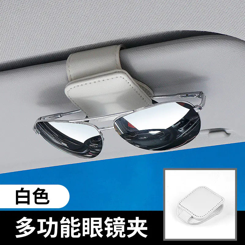 Car Sunglasses Clip Holder with Multifunctional Design