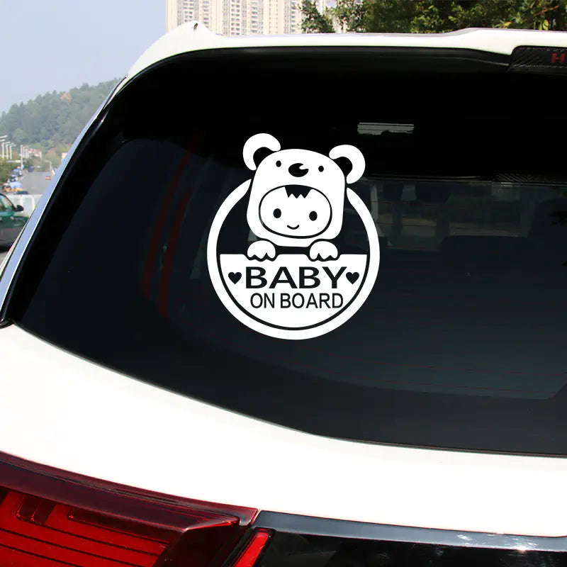 Cute Baby on Board Reflective Car Sticker for Girls
