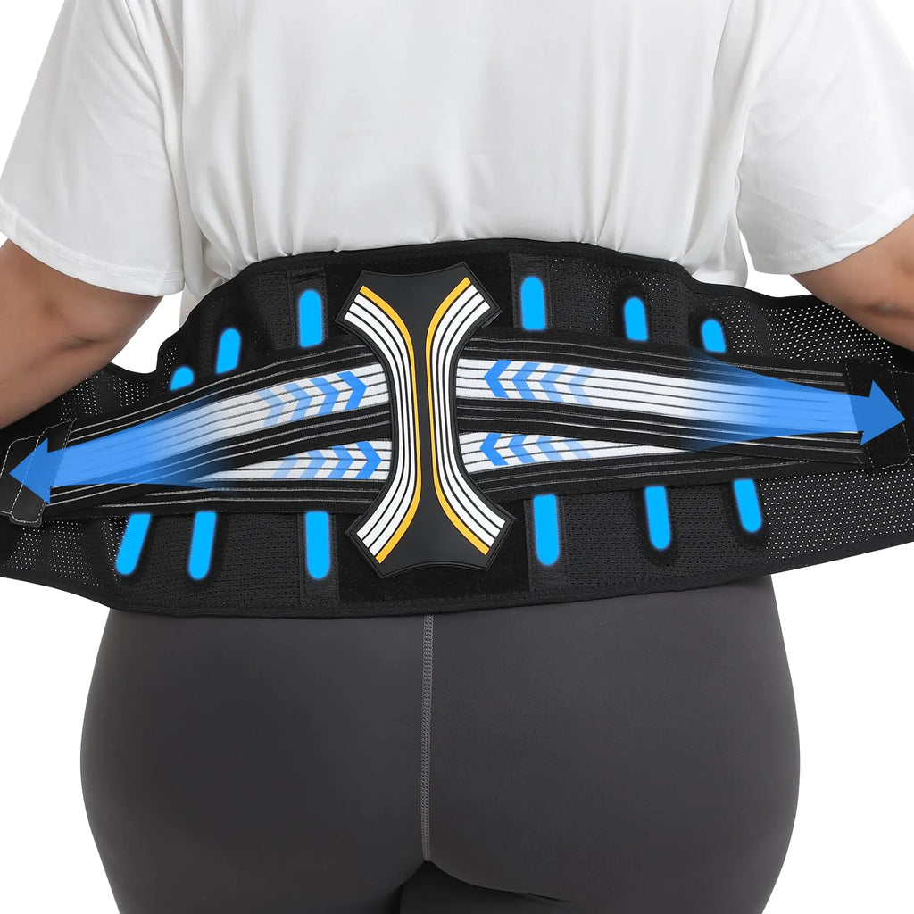 Back Brace for Lower Back Pain Decompression Lumbar Support Belt with 3D Lumbar Pad for Men/Women Pain Relief from Sciatica Herniated Disc ScoliosisXL (Waist: 41"- 46")