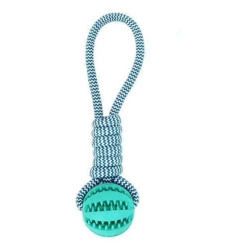 Pet Durable Rubber Ball Chew Toy with Cotton Rope