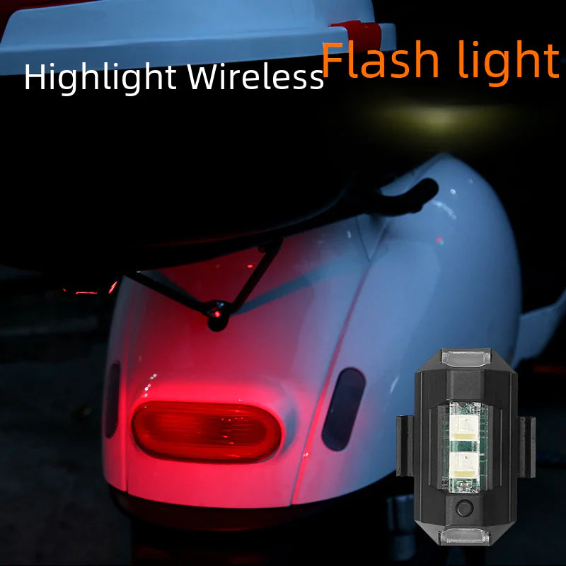 Wireless LED Flashing Light for Motorcycles and Bikes