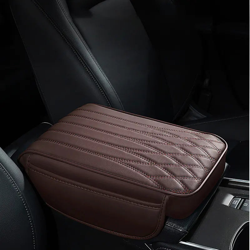 Universal Leather Memory Foam Car Armrest Cushion Support