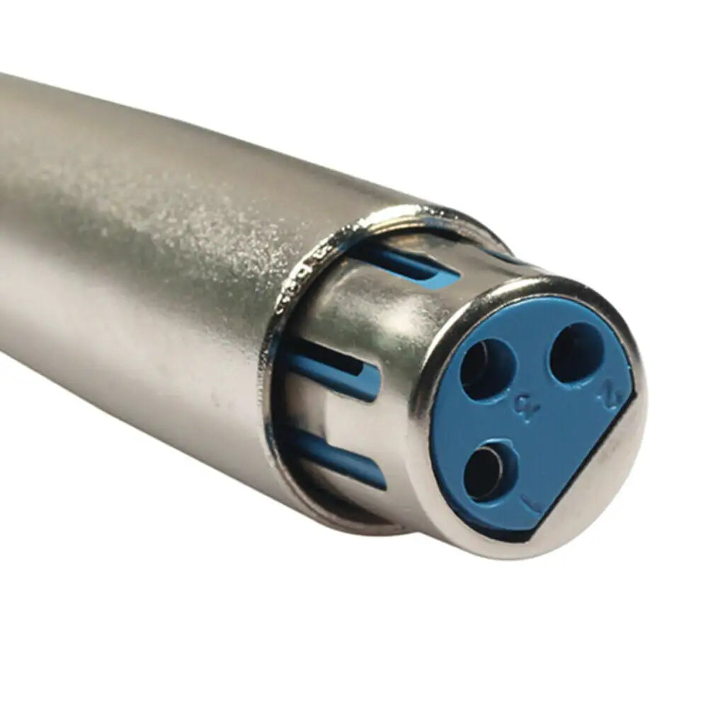 3PIN XLR Female To 1/4" 6.35mm Mono Male Plug Audio Cable Microphone Mic Adapter