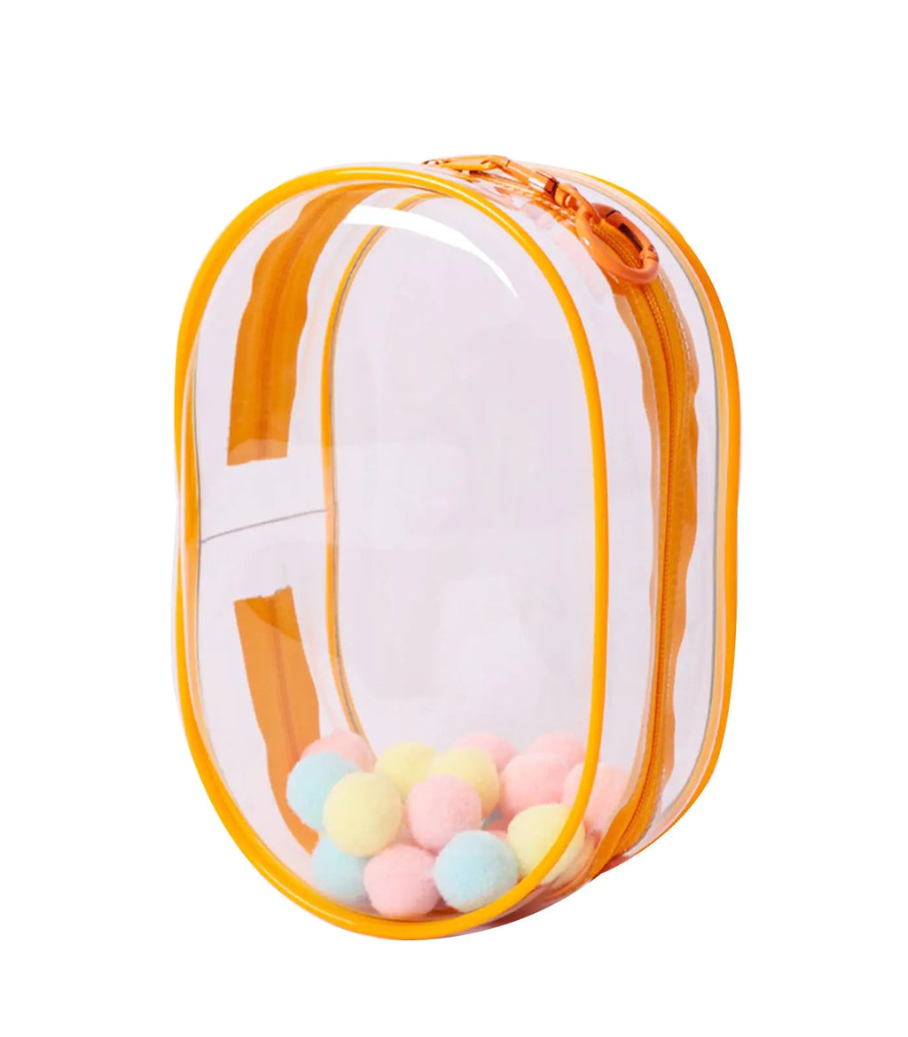 Large Clear Figure Display Bag with Keychain Blind Box Keychain Case Lipsticks Carrying Case Keychain Pouch Charms for Collectibles 6.8Inch Tall