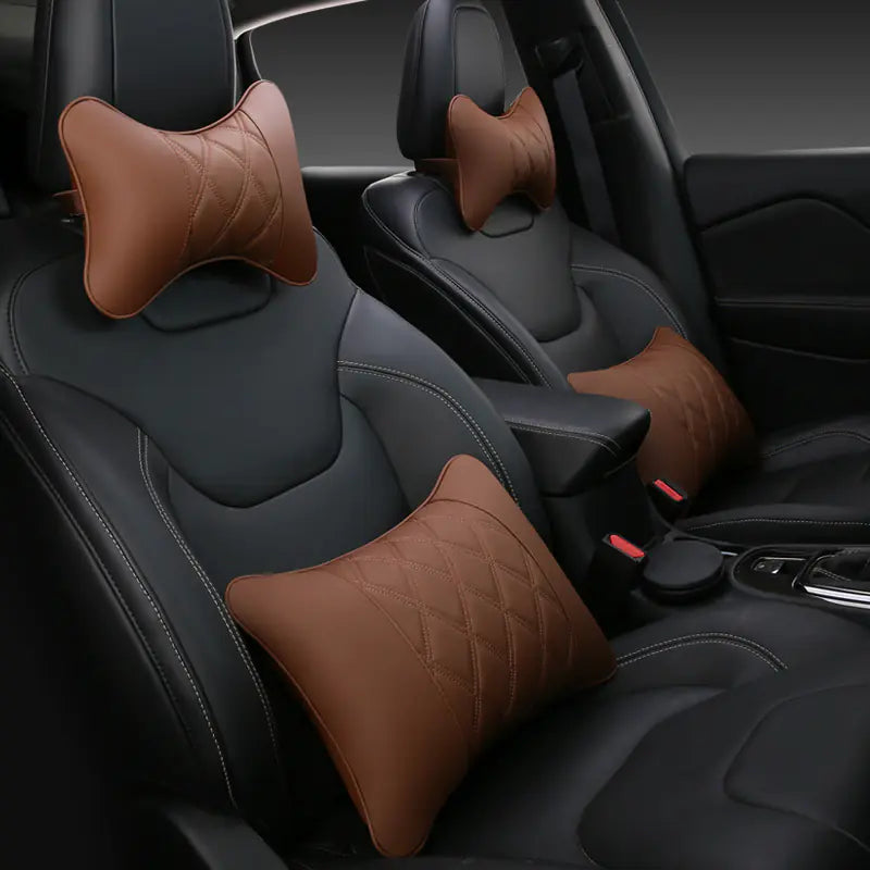 4pcs Multi-color Car Seat Cushions with Neck Support
