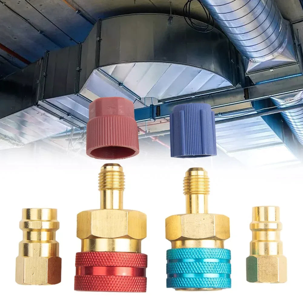 Quick Coupler Adapter Fits Car R1234YF to R134A  A/C High Low Side Conversion Kit