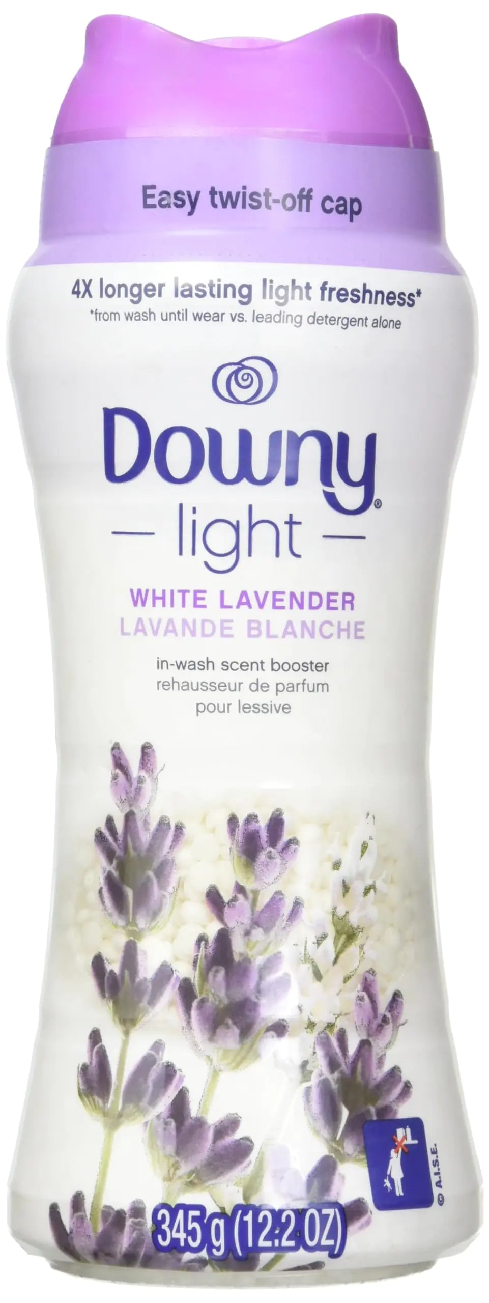 Downy Light Laundry Scent Booster Beads for Washer White Lavender 12.2 oz with No Heavy Perfumes