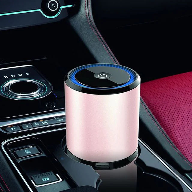 Car Air Purifier with Dual USB Charger and Ionizer