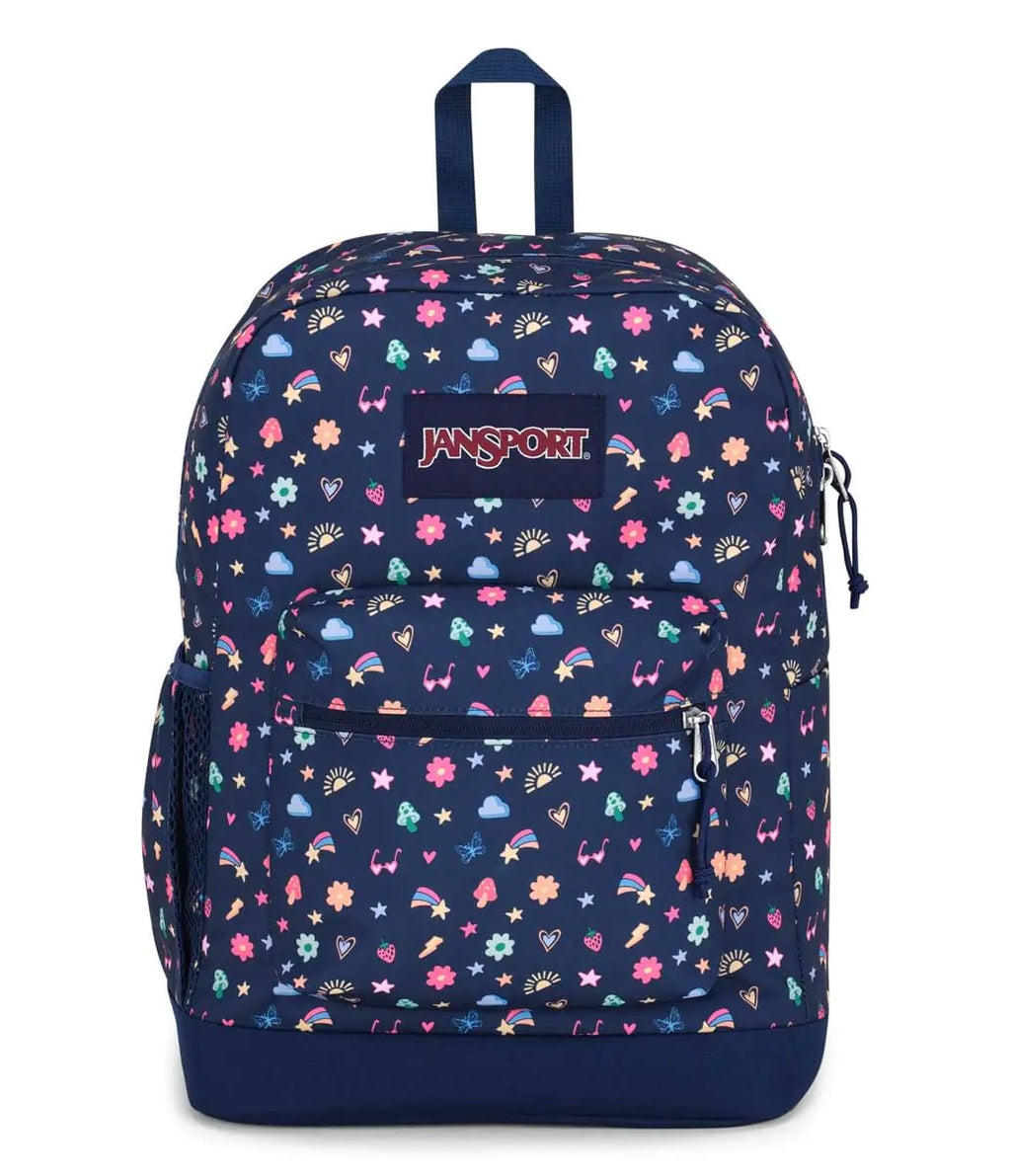 JanSport Cross Town Plus Backpack - Large Main Compartment Side Water Bottle Pocket 15-Inch Padded Laptop Sleeve - Slice Of Fun