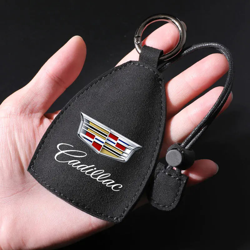 Factory Direct Faux Suede Car Key Case with Custom Logo