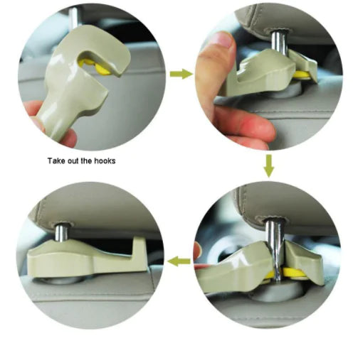Multifunctional Car Seat Back Hook Organizer