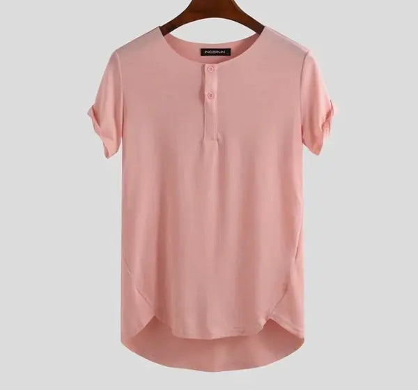 Men's Solid Color Short Sleeve Shirt