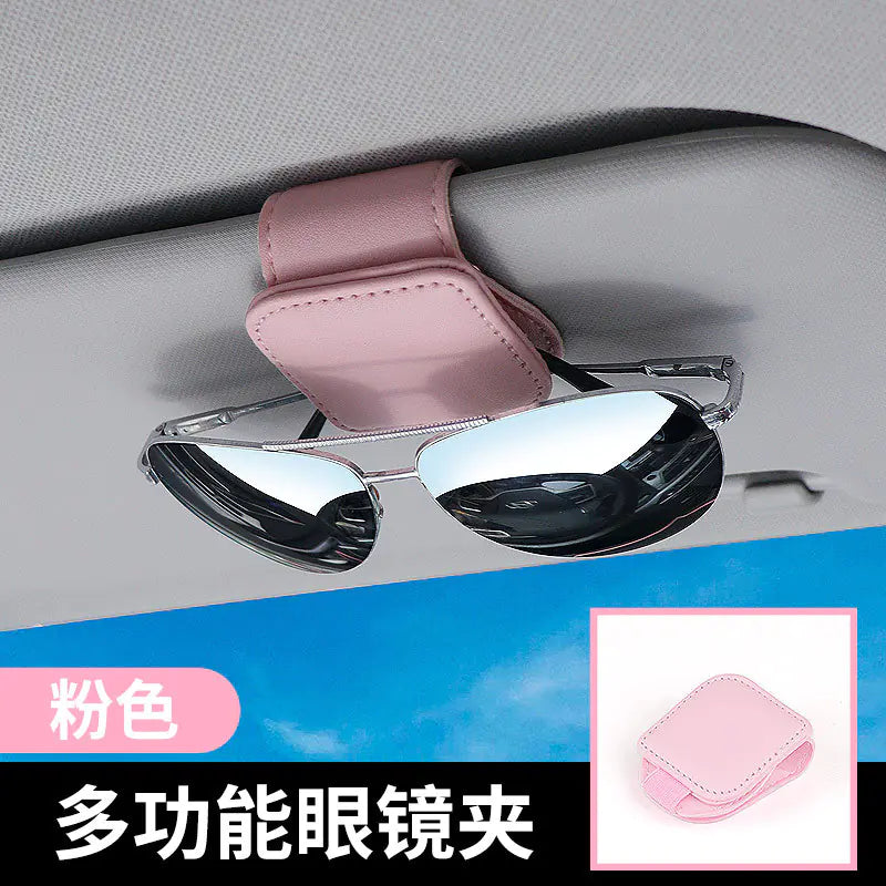 Car Sunglasses Clip Holder with Multifunctional Design