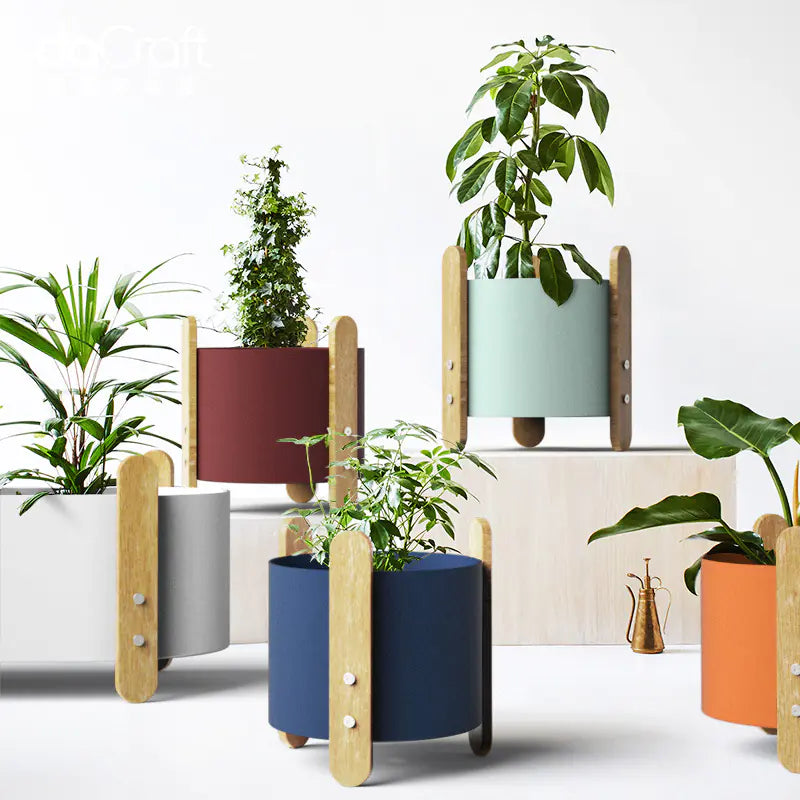 Nordic Iron Planter with Creative Minimalist Design