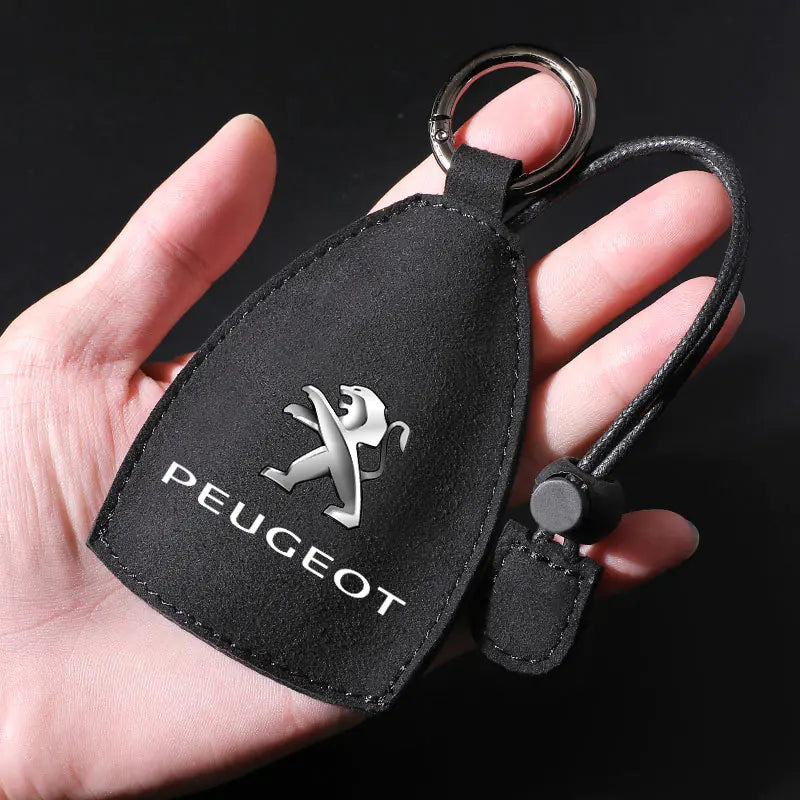 Factory Direct Faux Suede Car Key Case with Custom Logo