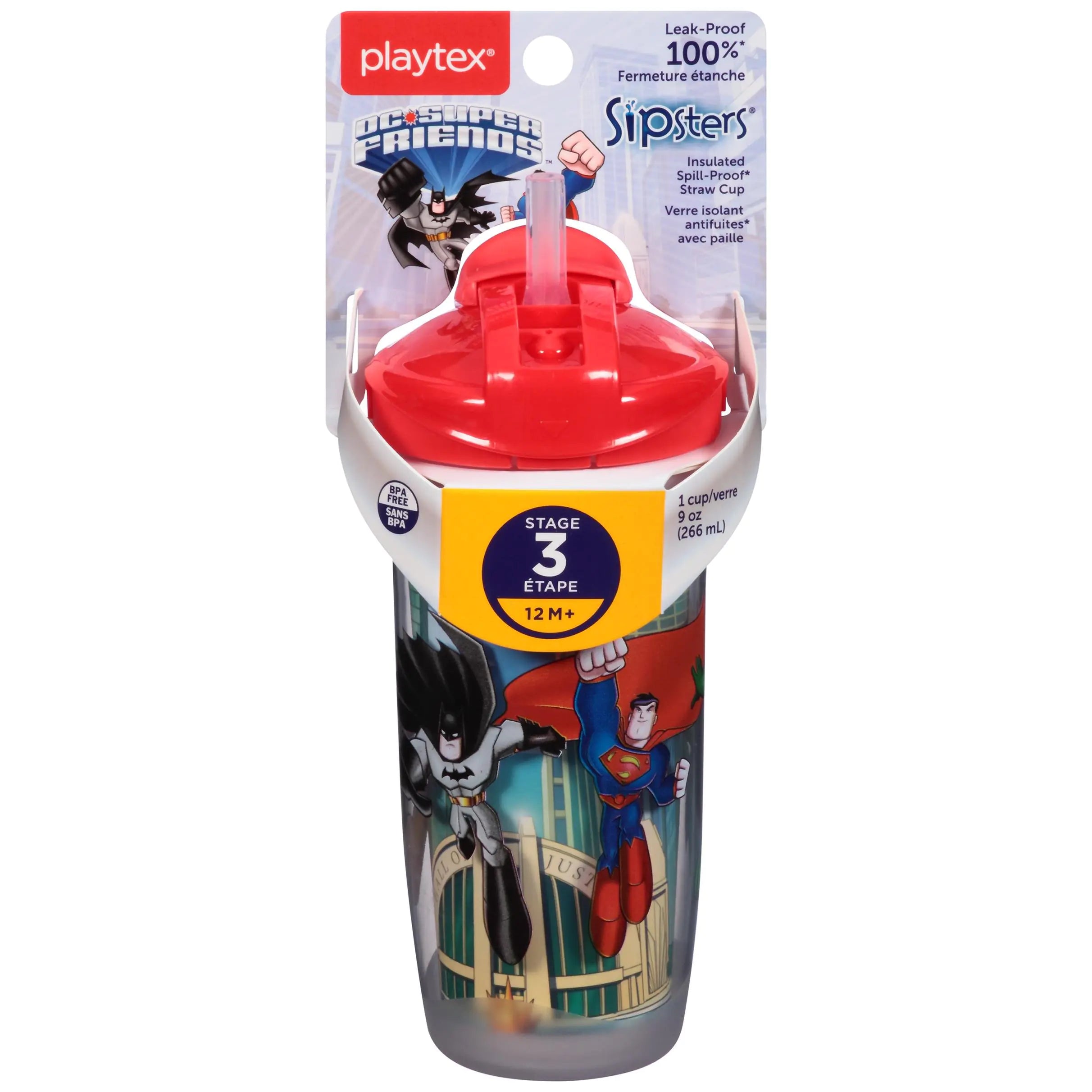 Playtex PlayTime Straw - Super Friends - Assorted (Color/Theme May Vary)