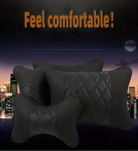 4pcs Multi-color Car Seat Cushions with Neck Support