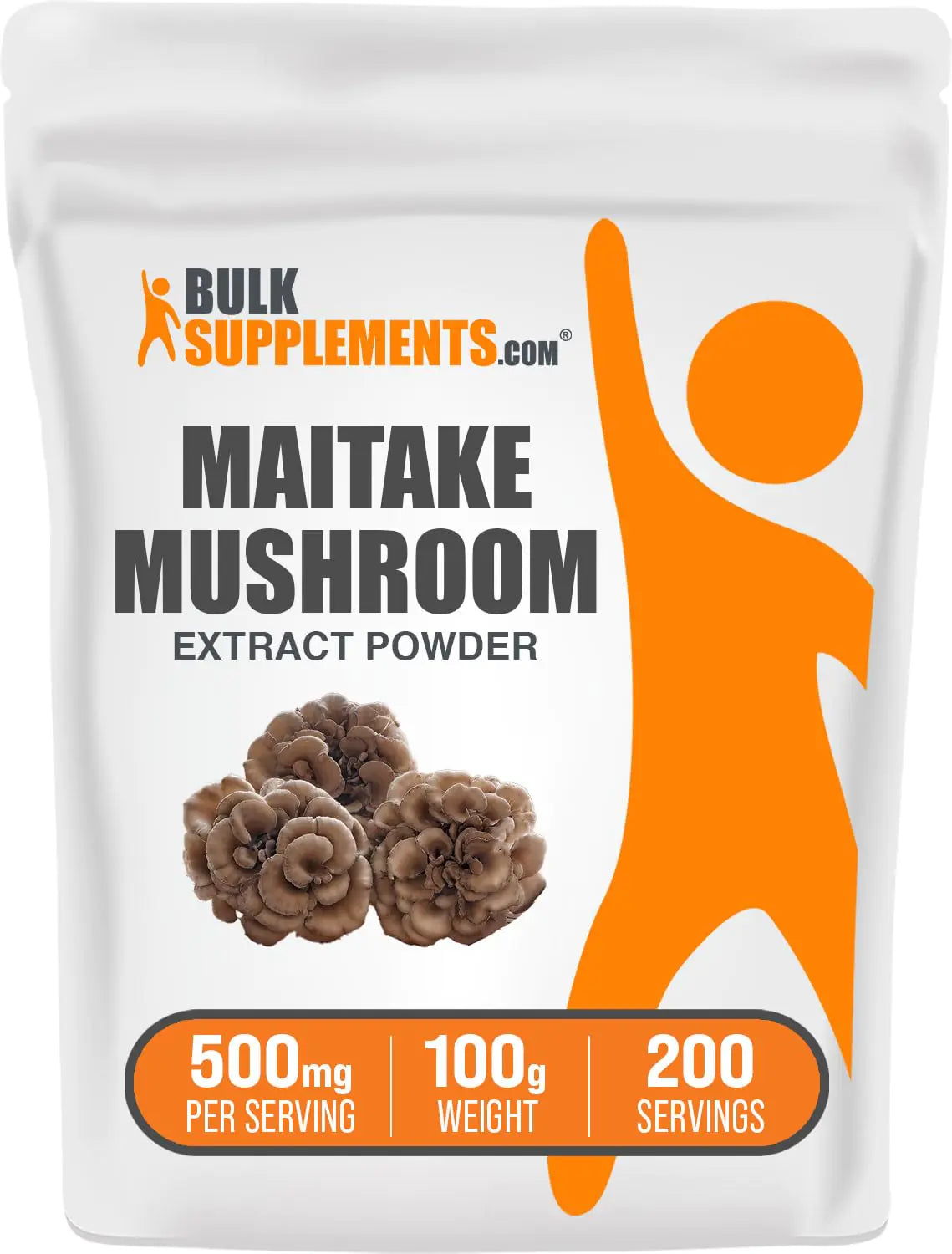 BulkSupplements.com Maitake Mushroom Extract Powder - Mushroom Supplement Maitake Supplement - Gluten Free 500mg per Serving 100g (3.5 oz) (Pack of 1)