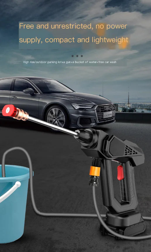Portable Wireless High-Pressure Car Wash Gun